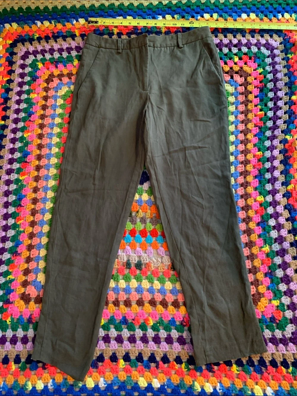 Zara Olive Green Women's Trousers